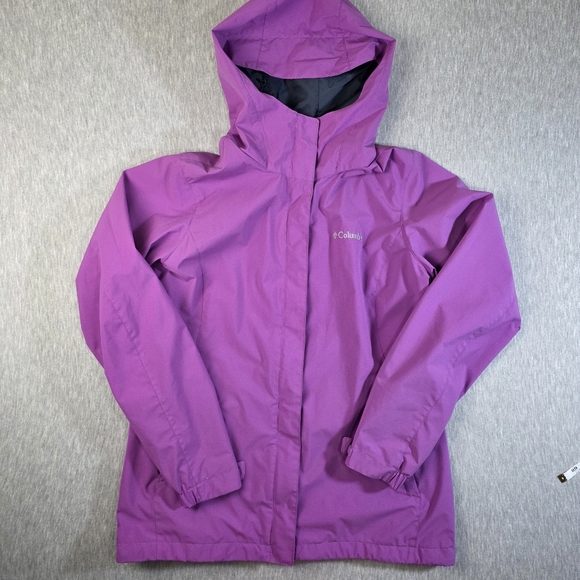 Columbia Vibrant Purple Outdoor Jacket Windbreaker Size Medium - Picture 1 of 9